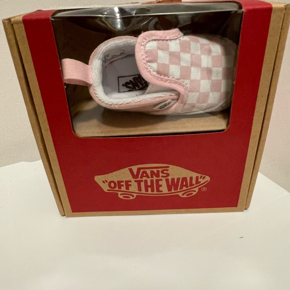Pink Checkered Vans Infant Shoes Size 1